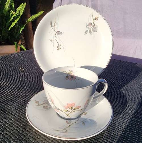 ALFRED MEAKIN ENGLAND VINTAGE 1940-1960 GLO-WHITE SERIES SONATA PATTERN 19 PIECE IRONWARE TEASET