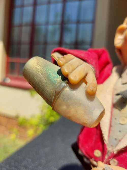 RARE VINTAGE 1950S NOMURA JAPANESE MANUFACTURED BATTERY POWERED BARTENDER FACE STILL LIGHTS UP!