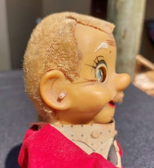 RARE VINTAGE 1950S NOMURA JAPANESE MANUFACTURED BATTERY POWERED BARTENDER FACE STILL LIGHTS UP!