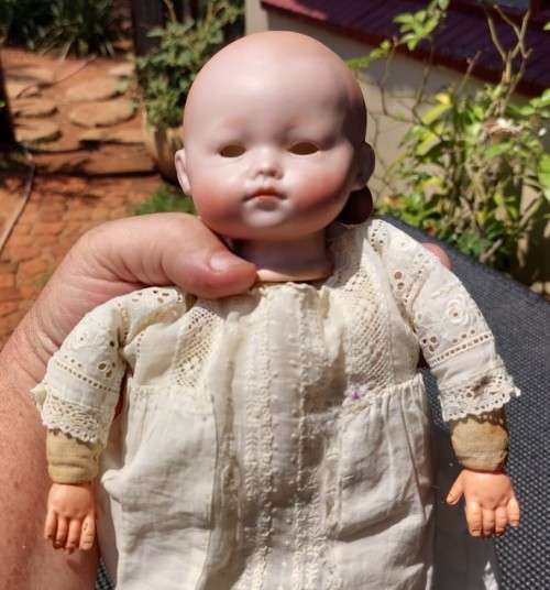 HERMANN STEINER GERMANY BISQUE BABY DOLL NO 240 VERY RARE! ANTIQUE 1920S!