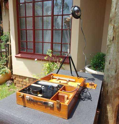 MEGATRON ENGLAND 1960S ARCHITECTURAL LIGHTMETER IN OLD DOVETAILED WOODEN CASE COMPLETE! RARE FIND!