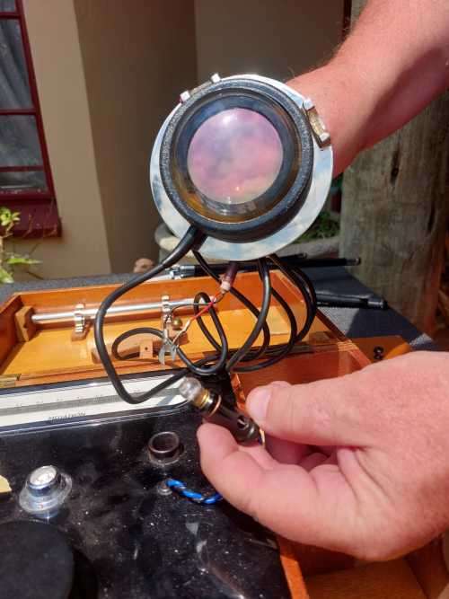 MEGATRON ENGLAND 1960S ARCHITECTURAL LIGHTMETER IN OLD DOVETAILED WOODEN CASE COMPLETE! RARE FIND!