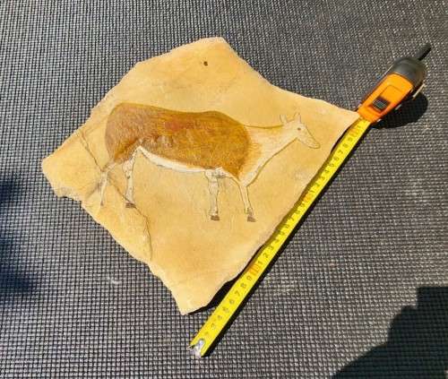 ELAND MODERN IMITATION SAN BUSHMEN ROCK ART ON SLATE