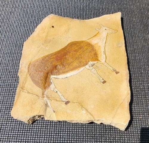 ELAND MODERN IMITATION SAN BUSHMEN ROCK ART ON SLATE