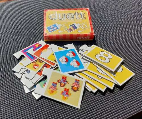 VINTAGE DUET FX SCHMID GERMANY DOMINO PUZZLE GAME