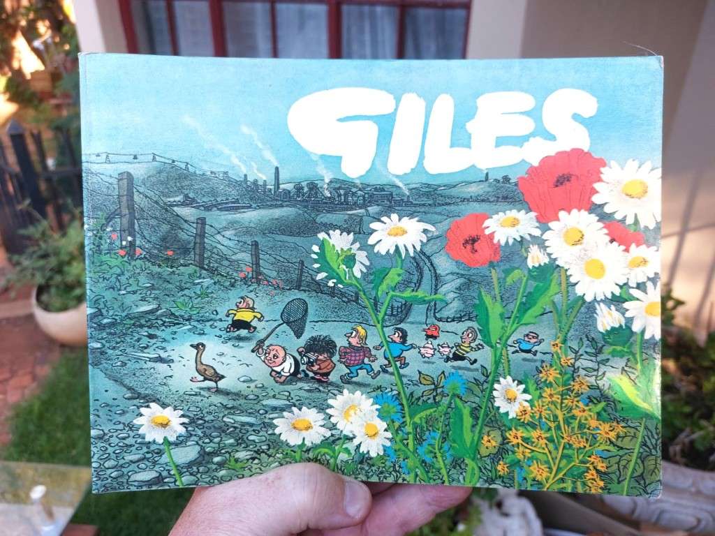 A COLLECTION OF 2 VINTAGE 1970S GILES DAILY EXPRESS CARTOONS  ISSUES 25 AND 26