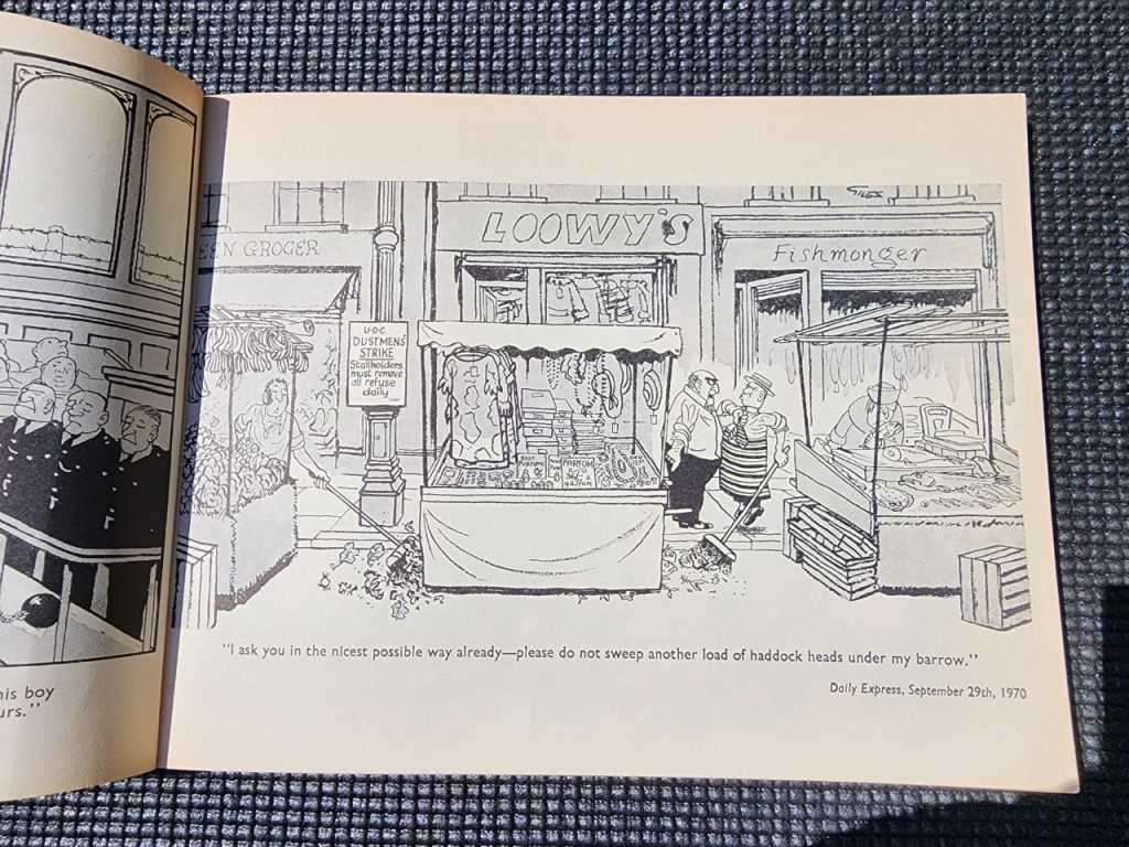 A COLLECTION OF 2 VINTAGE 1970S GILES DAILY EXPRESS CARTOONS  ISSUES 25 AND 26