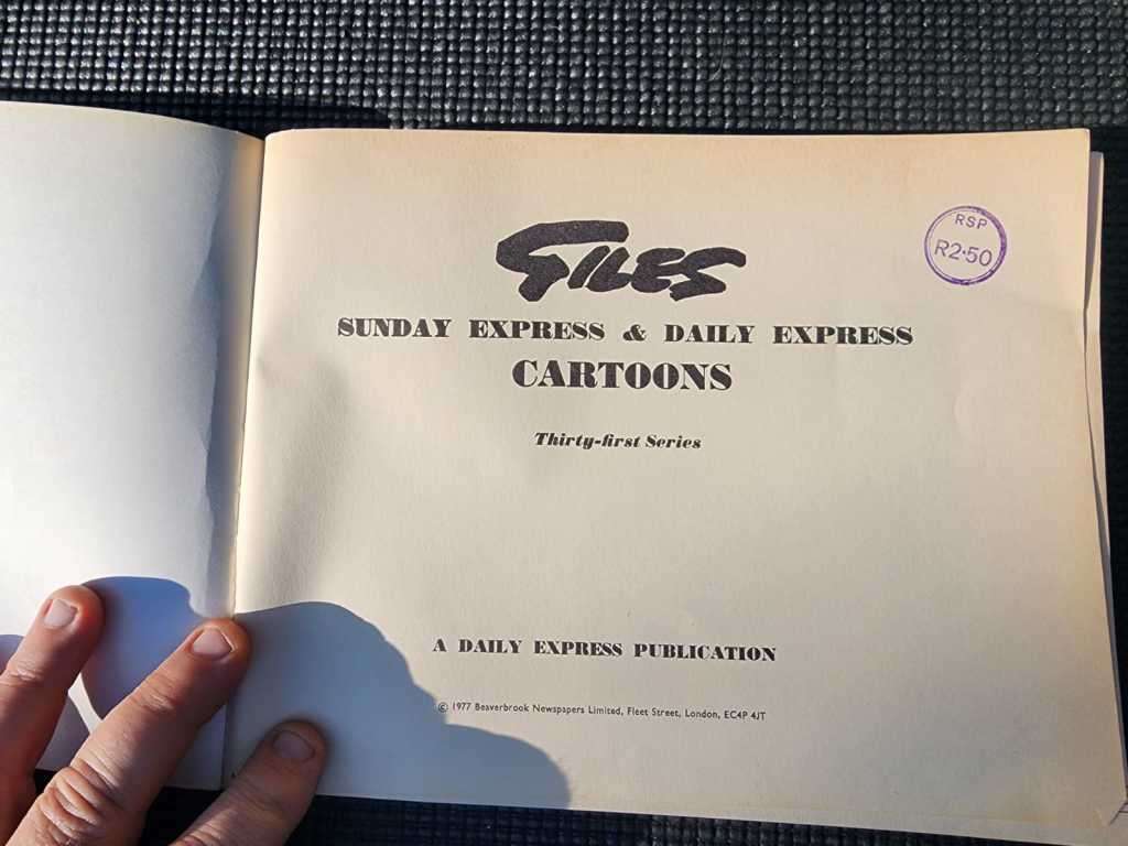 A COLLECTION OF 3 VINTAGE 1970S GILES DAILY EXPRESS CARTOONS  ISSUES 29, 30 AND 31