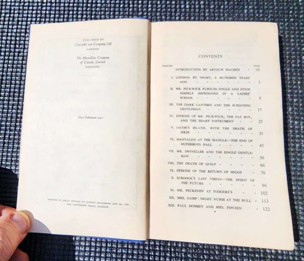 A HANDY DICKENS 1941 FIRST EDITION: SELECTIONS FROM THE WORKS OF CHARLES DICKENS BY ARTHUR MACHEN