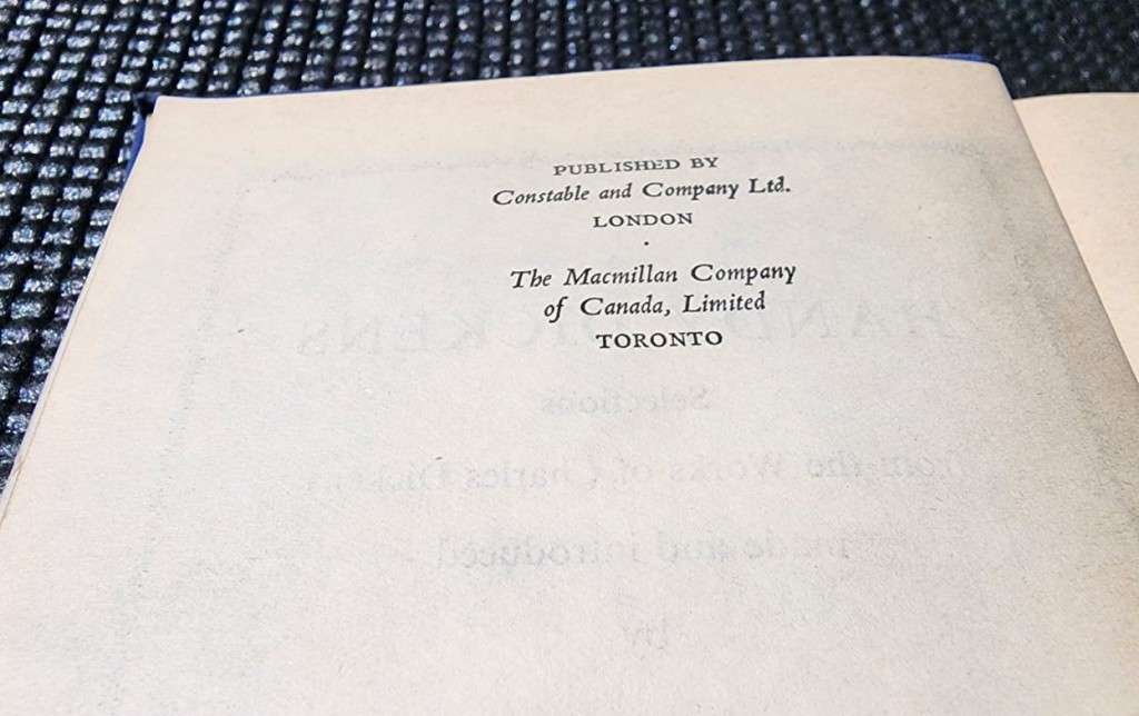 A HANDY DICKENS 1941 FIRST EDITION: SELECTIONS FROM THE WORKS OF CHARLES DICKENS BY ARTHUR MACHEN