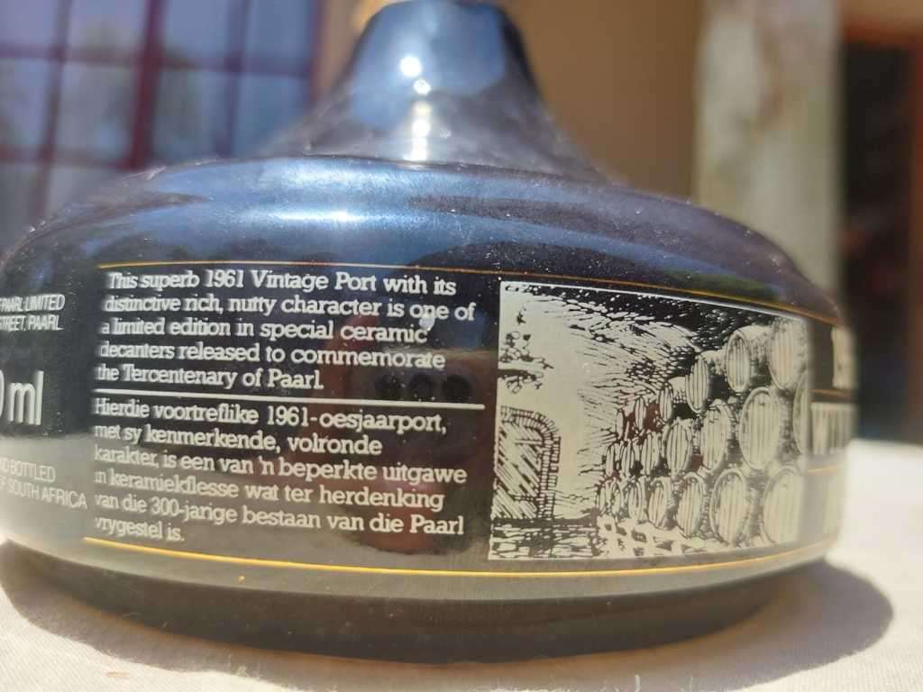 RARE MONIS 1961 COLLECTORS PORT 1987 PAARL 300 YEAR ANNIVERSARY LIMITED EDITION 1ST OF 5