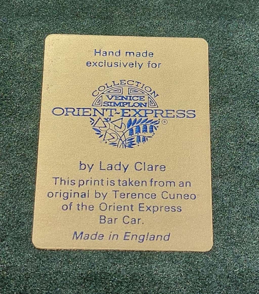 ORIENT EXPRESS BAR CAR COASTERS SET FROM THE SECOND MOST FAMOUS TRAIN ON EARTH