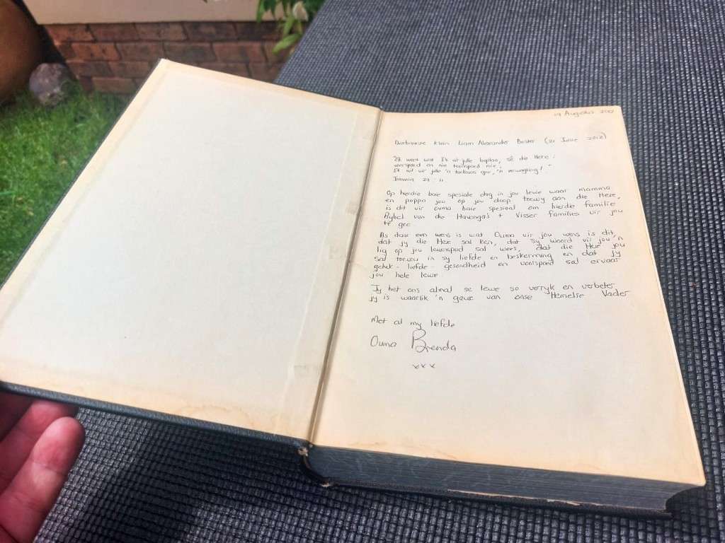 GOOD HARD COVER 1953 AFRIKAANSE FAMILIEBYBEL PRINTED BY JH DE BUSSY HOLLAND