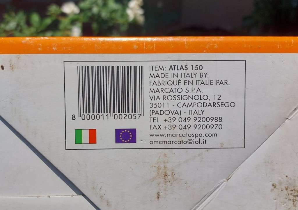 MARCATO ATLAS 150MM CHROME PLATED STEEL PASTA MACHINE MADE IN ITALY