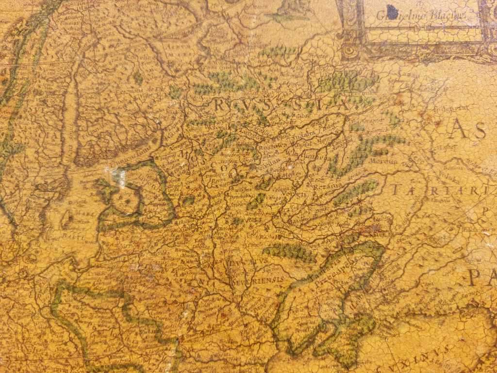 EUROPA ANTIQUE MAP RECENS DESRIPTA BY WILLEM BLAEU (1571-1638) HAND COLOURED LINE ENGRAVING