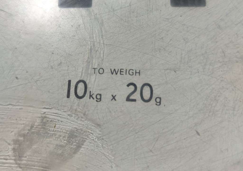 SALTER ENGLAND 10KGx20G MECHANICAL SCALE HUGE 35CM HIGH MODEL 40A VINTAGE 1980S