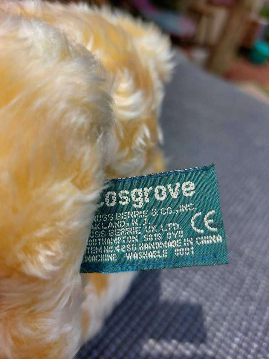 CUTE 35CM HIGH GOSGROVE RUSS BERRIE USA PLUSH BEAR