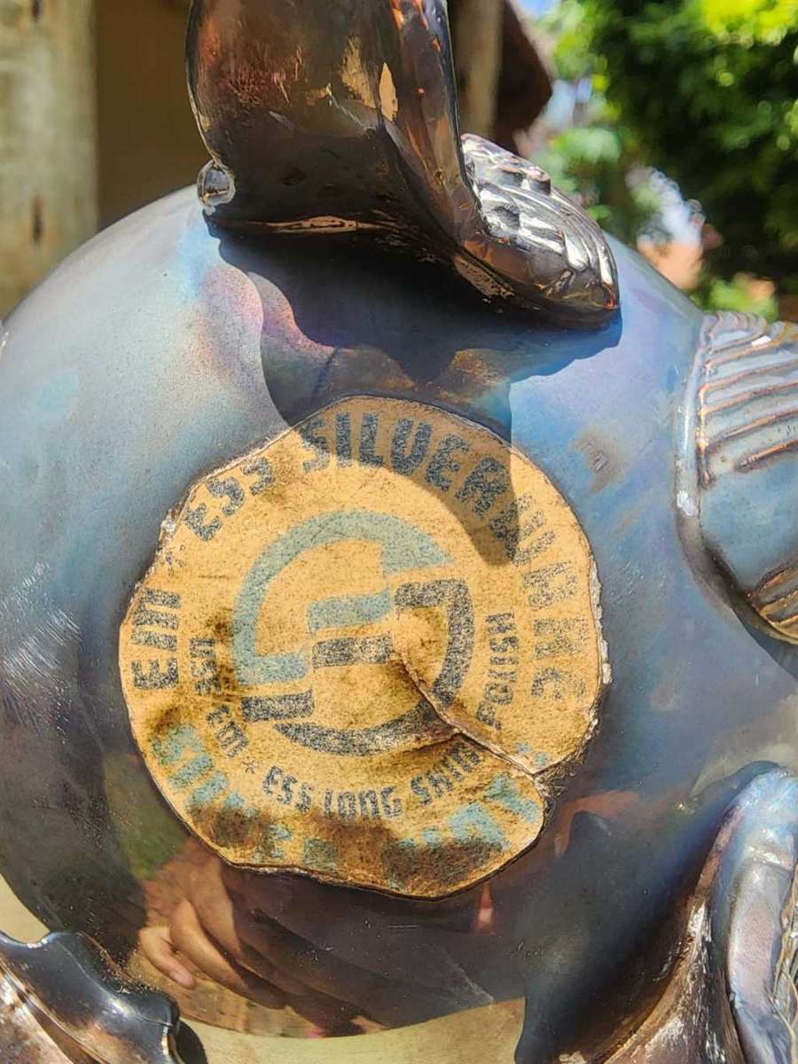 TWO VINTAGE (1970S) EM-ESS SOUTH AFRICAN SILVERPLATED TEAPOTS
