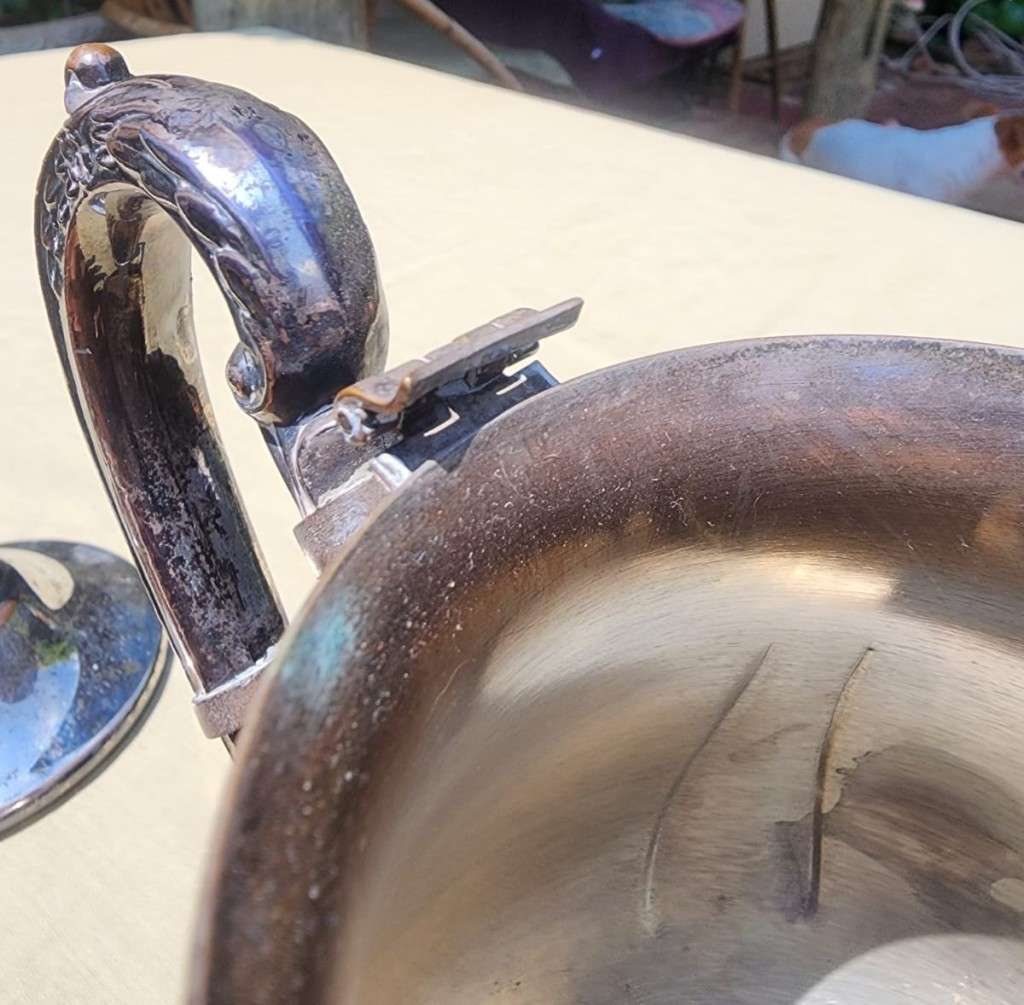 TWO VINTAGE (1970S) EM-ESS SOUTH AFRICAN SILVERPLATED TEAPOTS