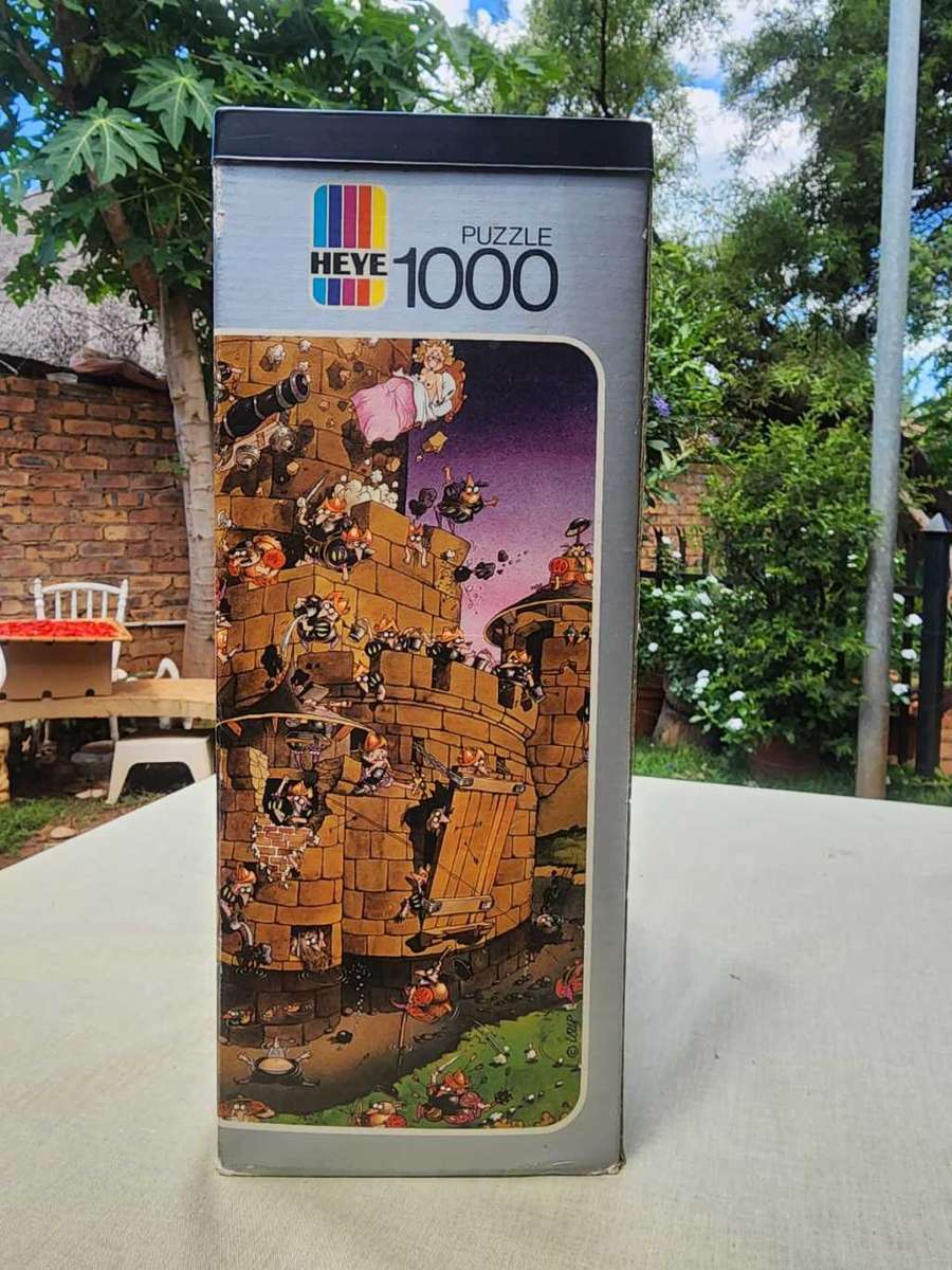 COLLECTABLE 1974 FRIEDRICH HEYE GERMANY 1000 PIECE MATTO CONDOTTIERI (CRAZY LEADERS) PUZZLE