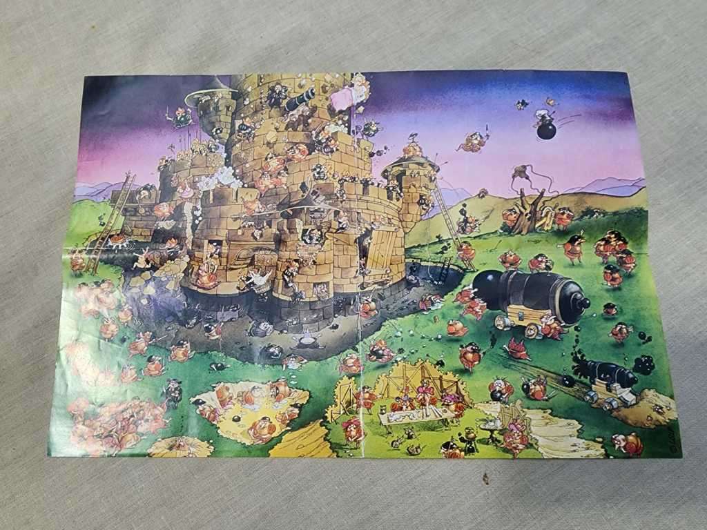 COLLECTABLE 1974 FRIEDRICH HEYE GERMANY 1000 PIECE MATTO CONDOTTIERI (CRAZY LEADERS) PUZZLE