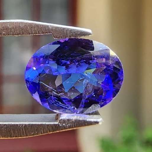 GISA CERTIFIED 1,13CT INTENSE BLUISH VIOLET TANZANITE OVAL CUT GEMSTONE PLEASE READ FULL DESCRIPTION