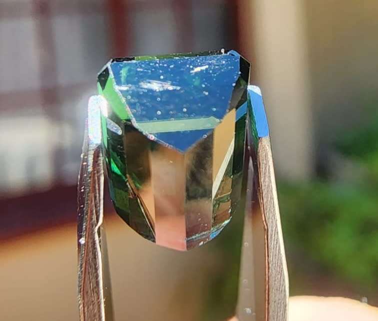 GISA CERTIFIED TOP GREEN TOURMALINE (AKA BRAZILIAN EMERALD) 2.35CT GEMSTONE FROM AFGHANISTAN