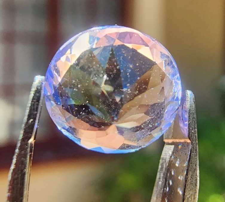 GISA CERTIFIED 2.00CT PALE BLUEISH VIOLET TANZANITE GEMSTONE  PLEASE READ FULL DESCRIPTION