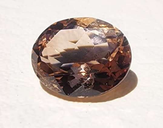 GLORIOUS LARGE 9.1CT BROWNISH ORANGE IMPERIAL TOPAZ GEMSTONE WITH OVAL CUT