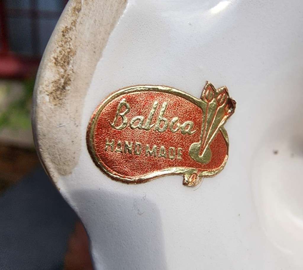 PAIR OF BALBOA HANDMADE CERAMIC CHALICES WITH RAISED FOILAGE AND FLOWER DESIGN
