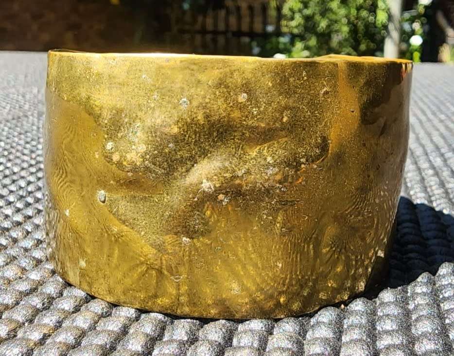 ANTIQUE BRONZE BANGLE ENGRAVED 1862 IZAK JAN