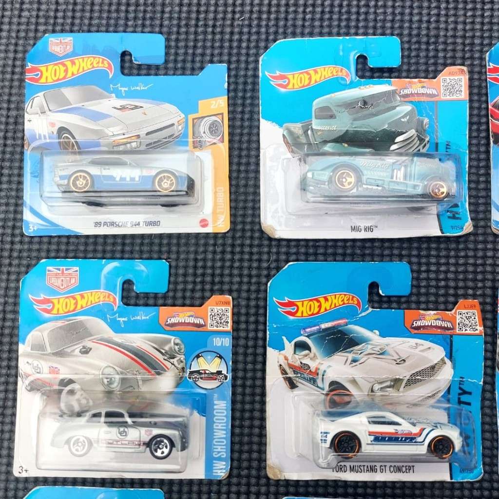 HOTWHEELS COLLECTION OF 12 DIECASTS IN ORIGINAL PACKAGING EARLY 2000 TO 2017 MODELS