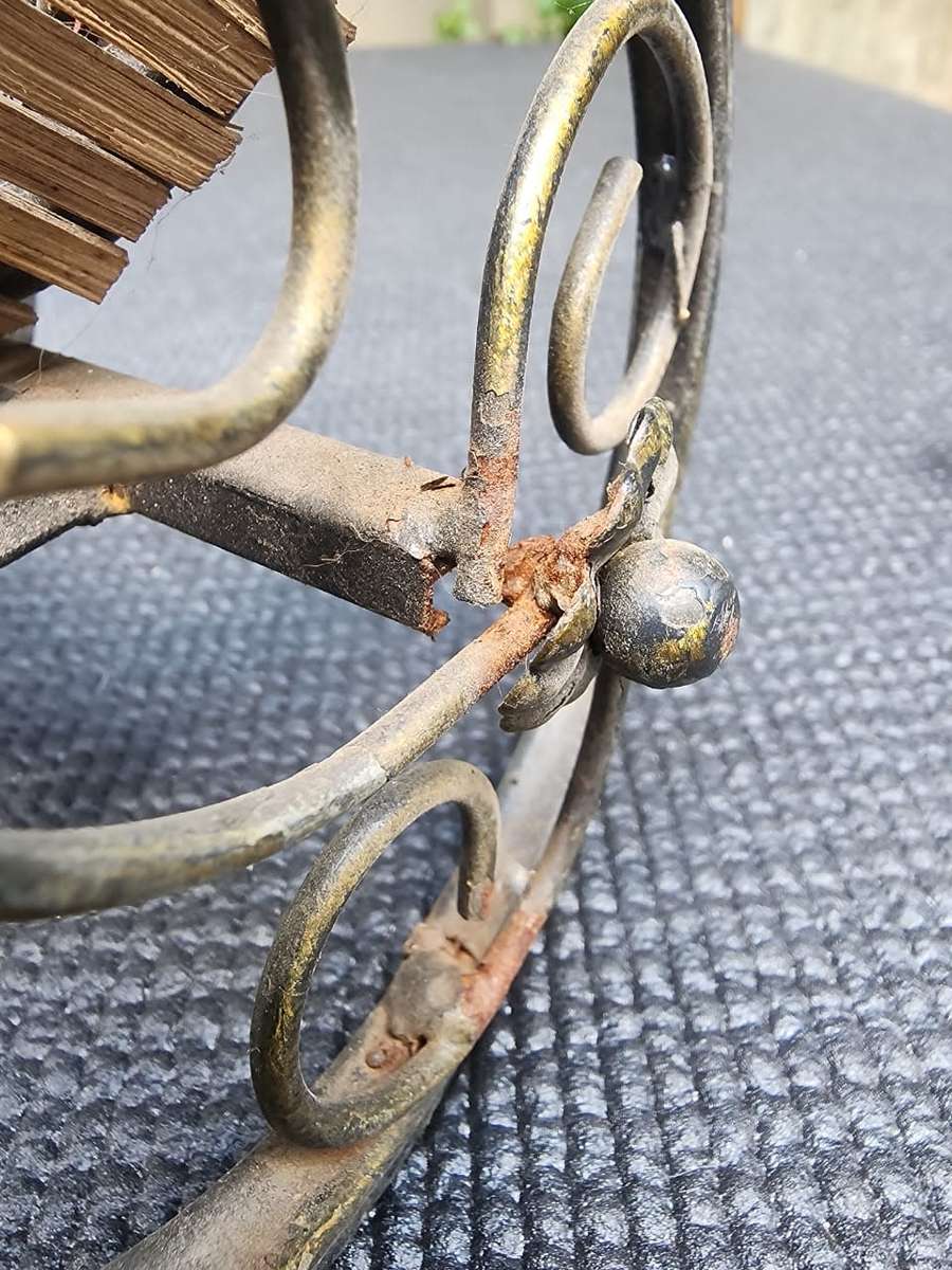 HAND CRAFTED METAL TRICYCLE RICKSHAW CART WINE HOLDER