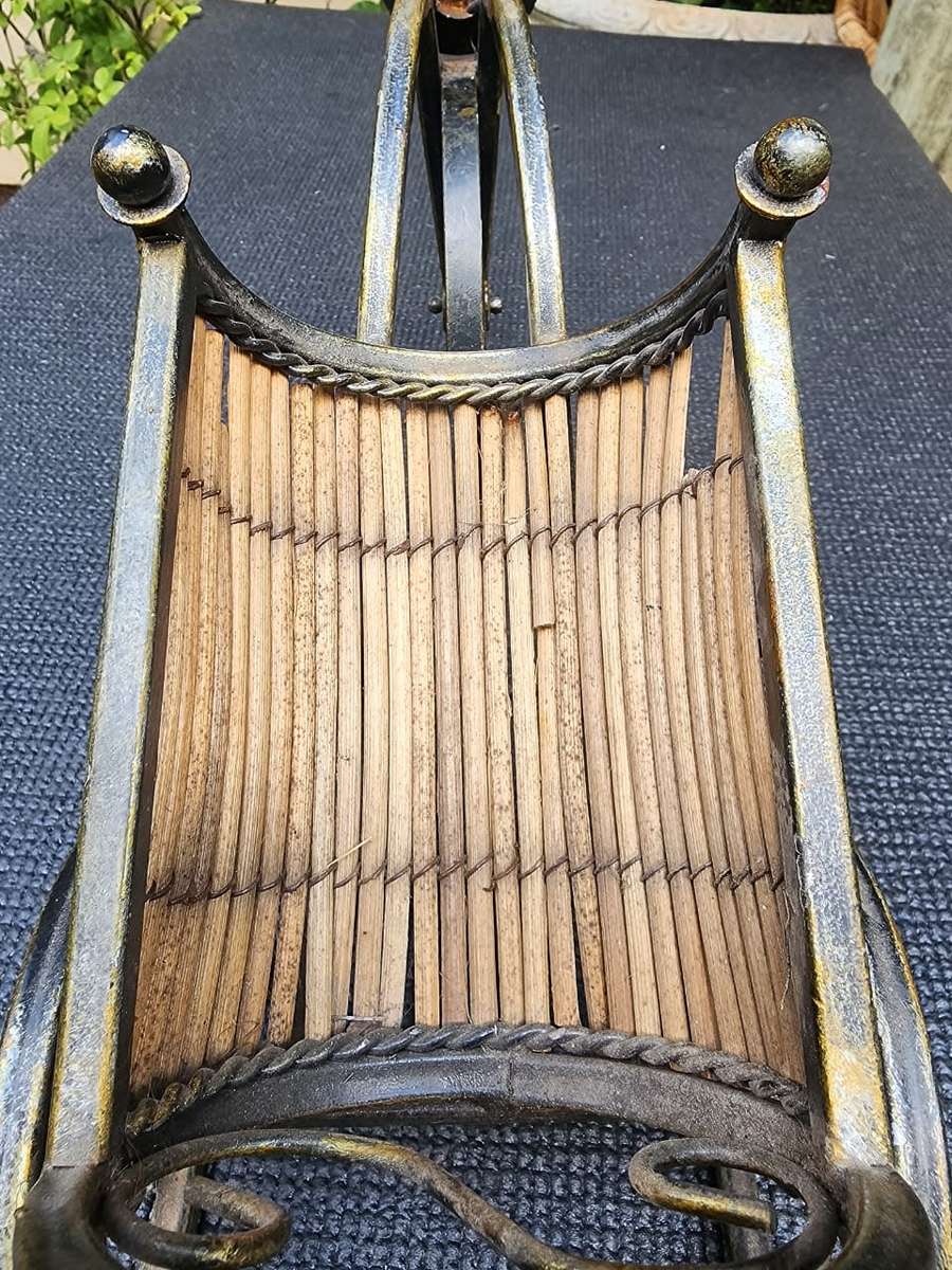 HAND CRAFTED METAL TRICYCLE RICKSHAW CART WINE HOLDER