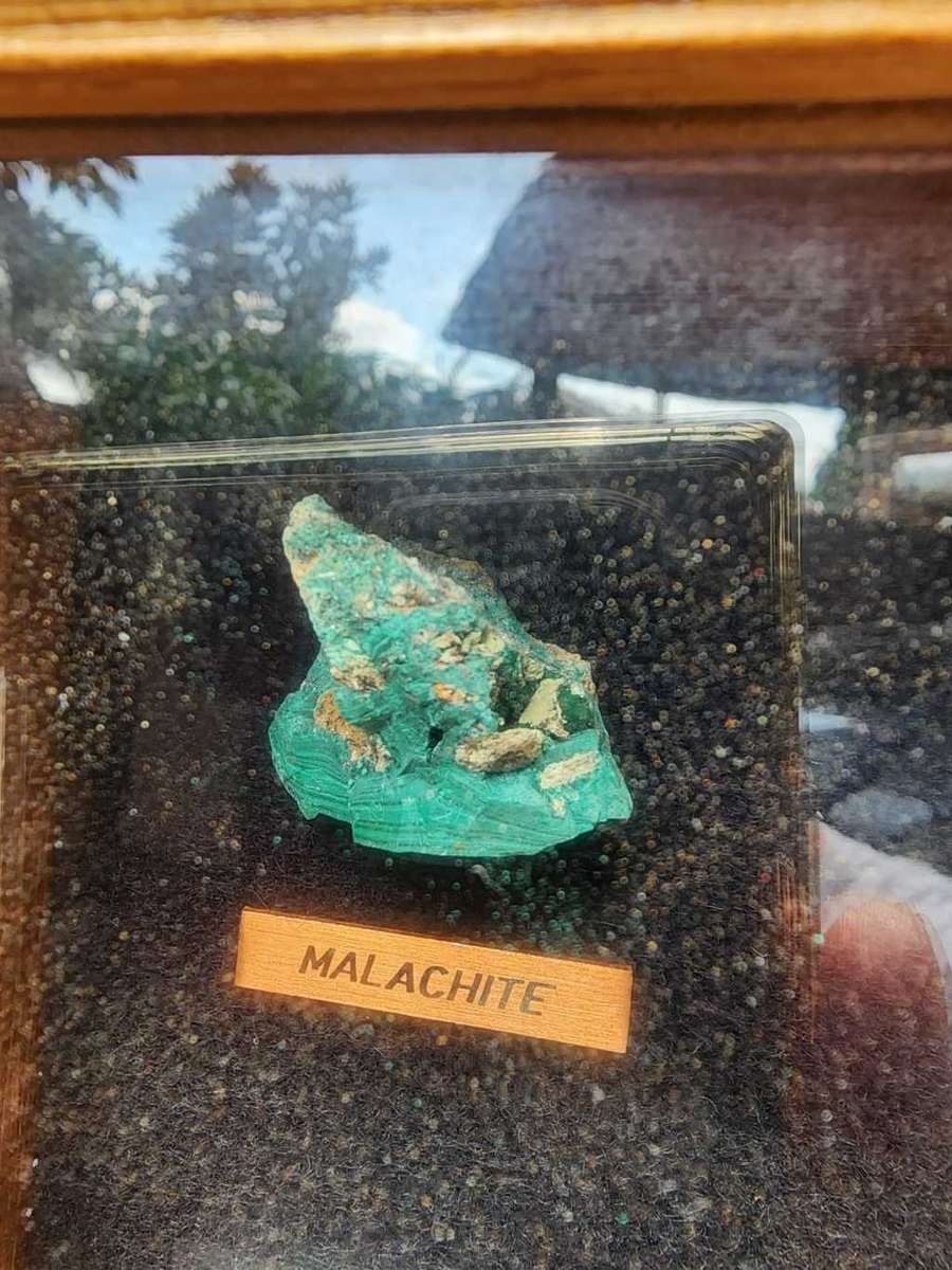 Beautiful ROCK and MINERAL Collection in Wooden Display Cabinet