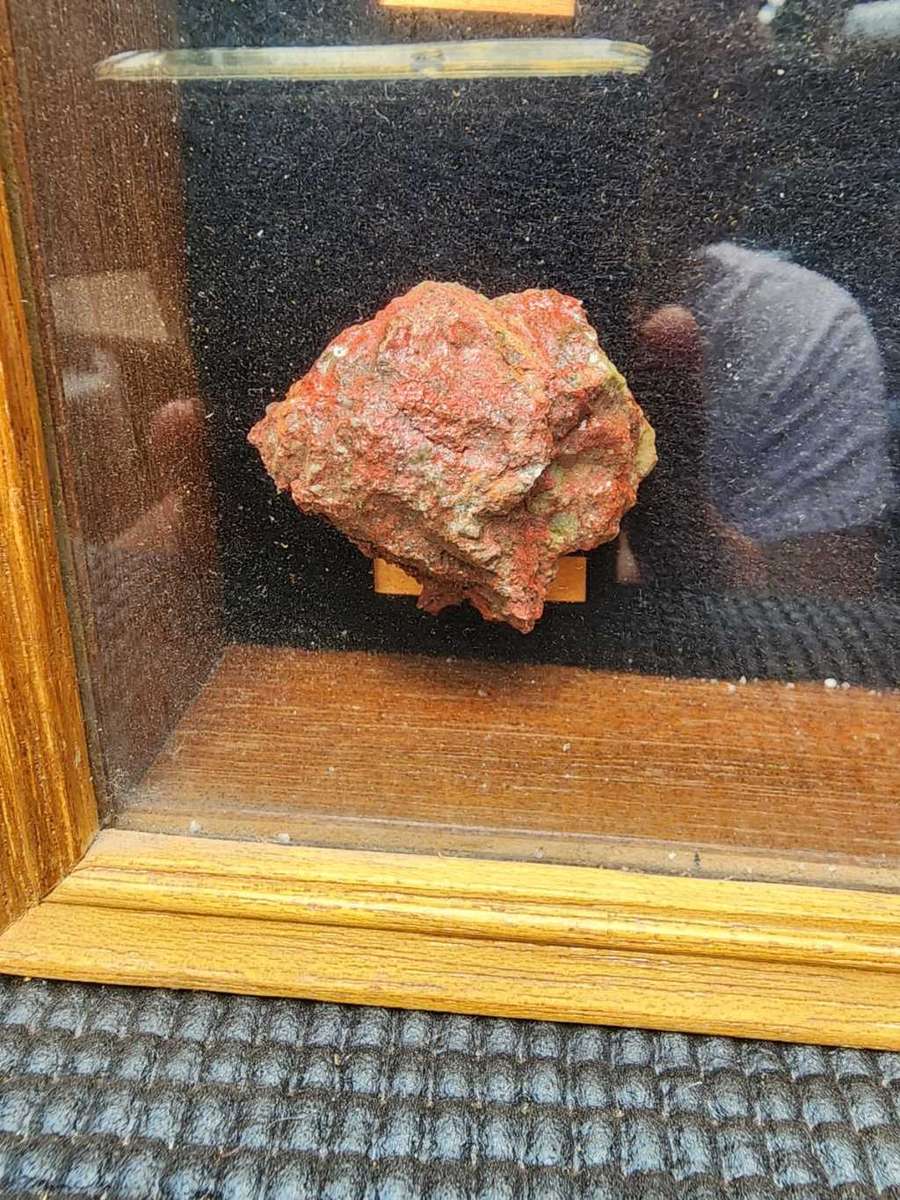 Beautiful ROCK and MINERAL Collection in Wooden Display Cabinet