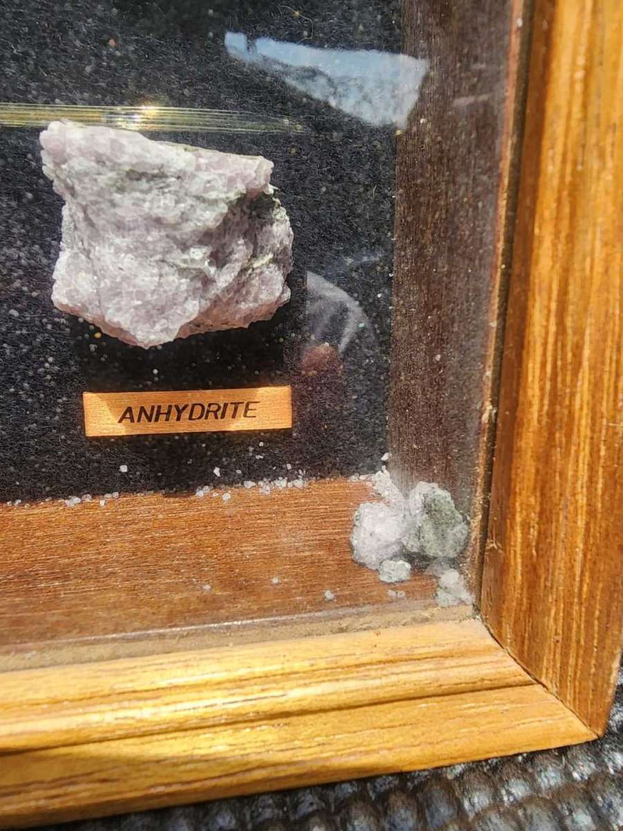 Beautiful ROCK and MINERAL Collection in Wooden Display Cabinet
