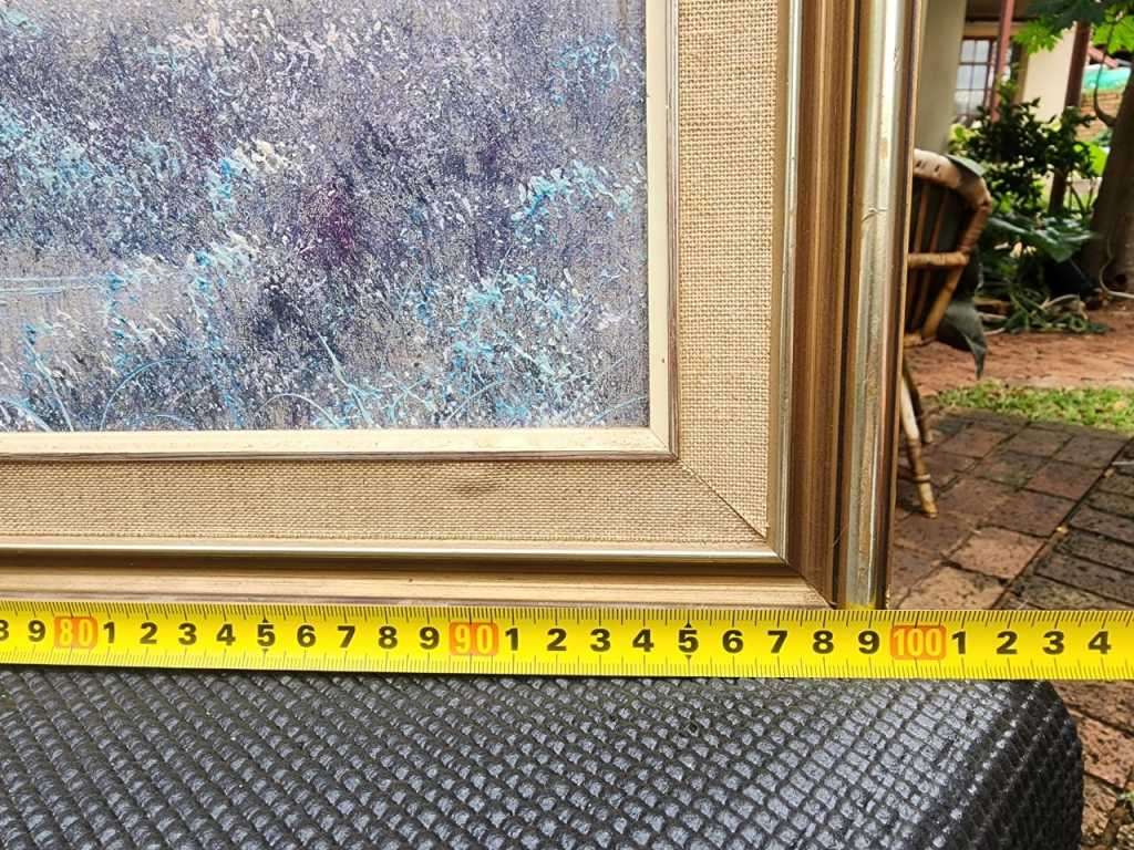 Listed USA Artist Everett Woodson (1933-2016) Winter Farmstead Original Oil Painting