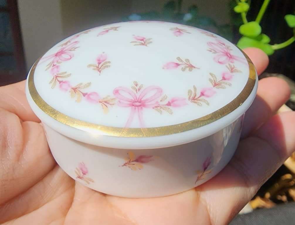 AK Kaiser Germany Bordeaux Porcelain 1970s Mark Trinket Box!