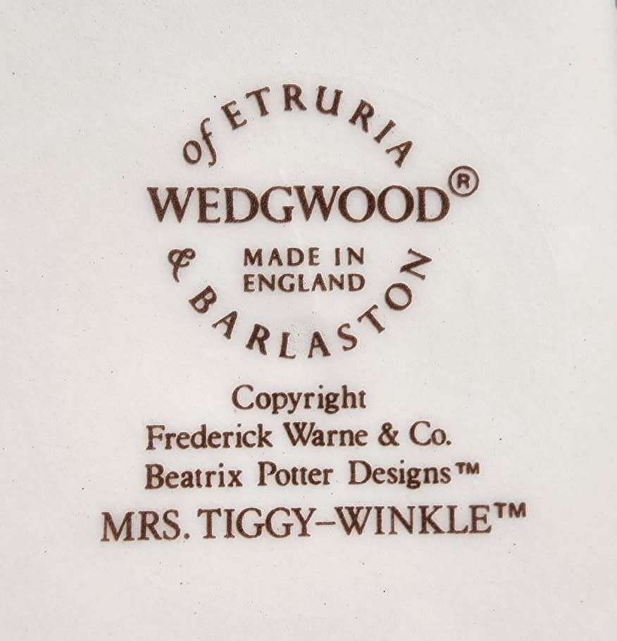 Vintage 1970s Beatrix Potter Mrs Tiggy-Winkle Wedgwood Nursery Ware Dish
