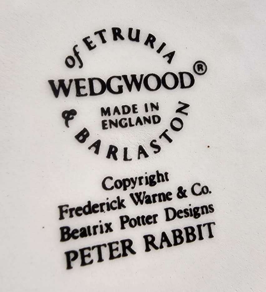 Vintage 1970s Beatrix Potter Peter Rabbit Wedgwood Nursery Ware Dish