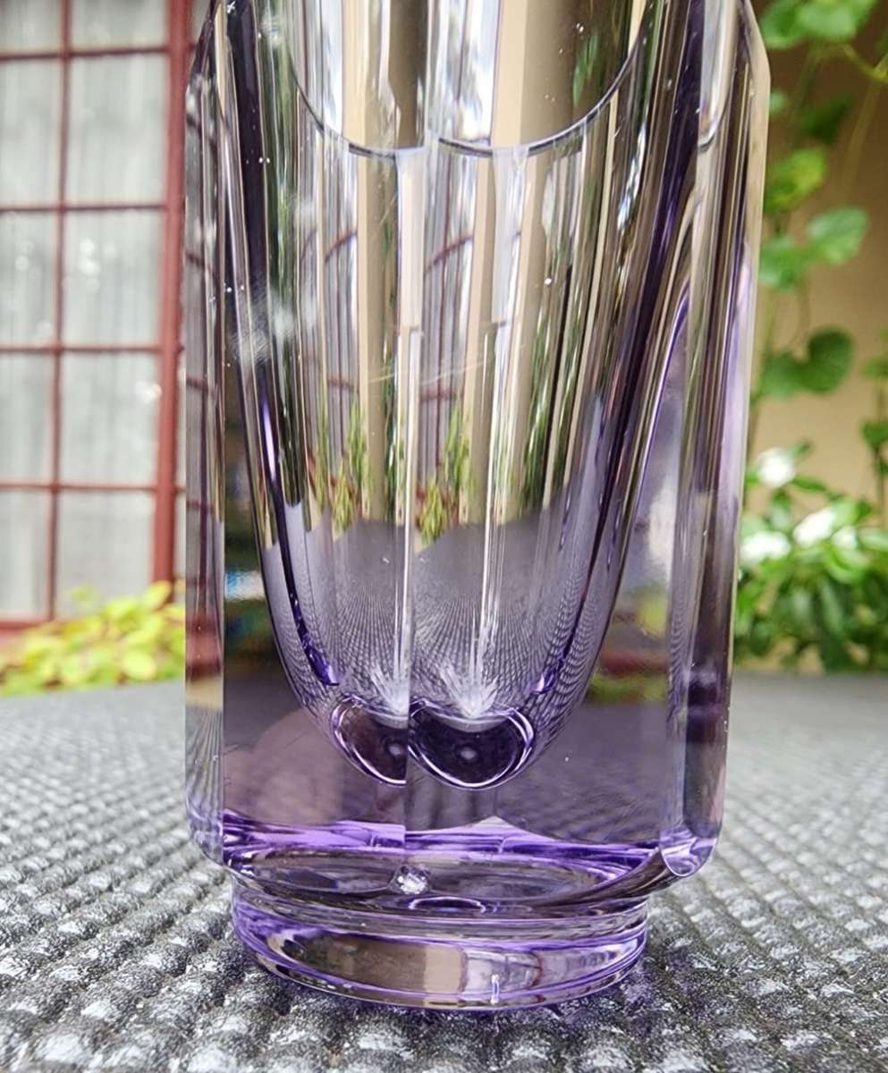 THREE VIOLET ALEXANDRITE SHOT GLASSES