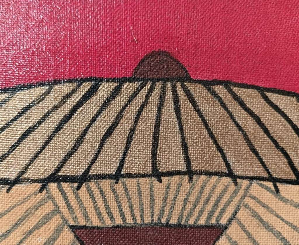 Vintage Japanese Geisha in Komono Artwork