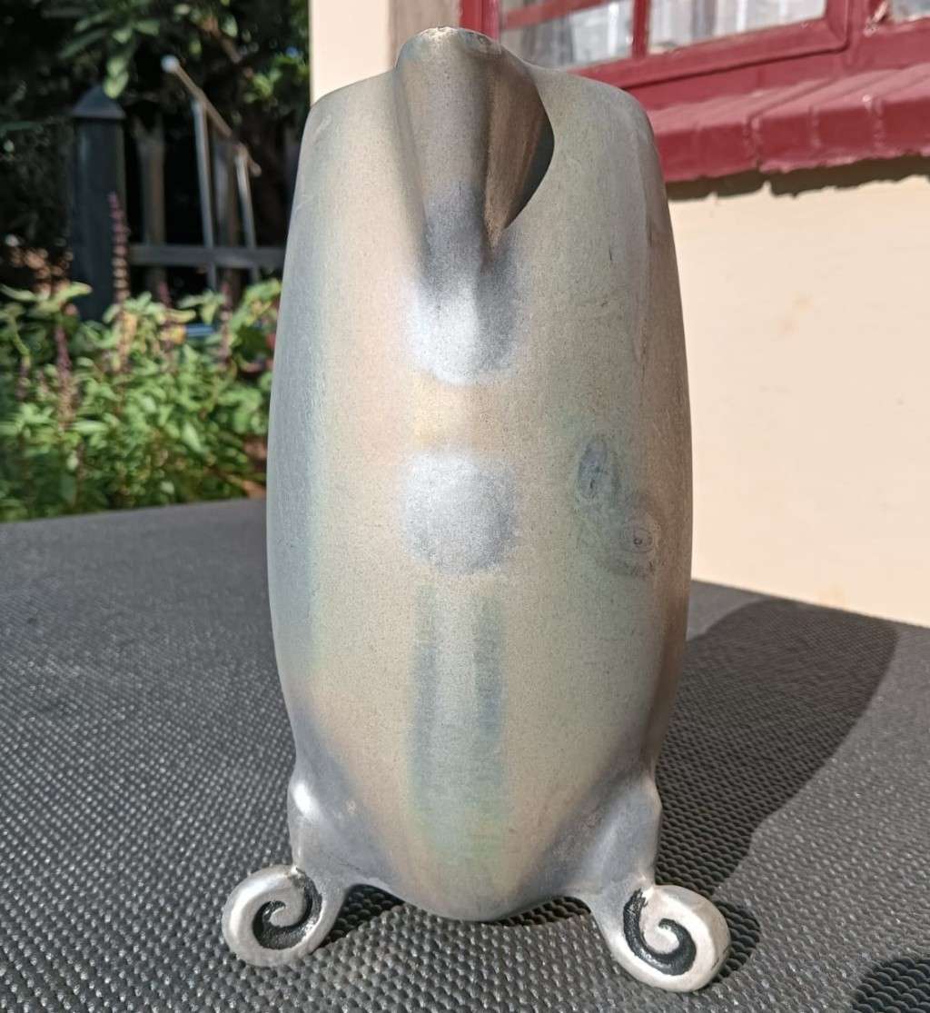 Lovely Caroll Boyes Styled Artistic Pewter Pitcher