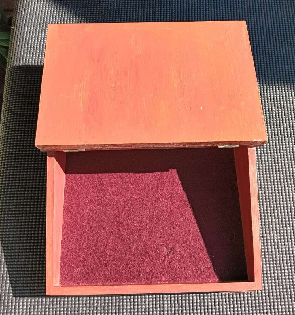 Vintage Venus of Urbino by Titian Hinged School Desk Shaped Wooden Trinket Box