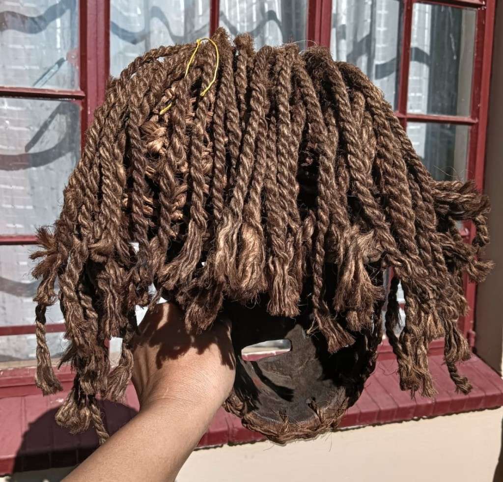 Chokwe Congo Mwana Pwo (Young Girl) Wooden Mask with four-pointed cosmogram symbol on forehead