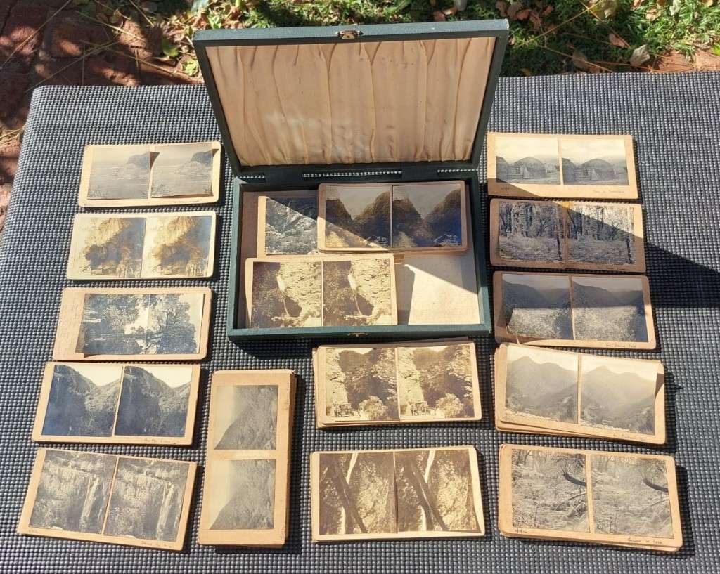 Carte de Visite 76 Old Photos from 1930s in an Old Cutlery Box