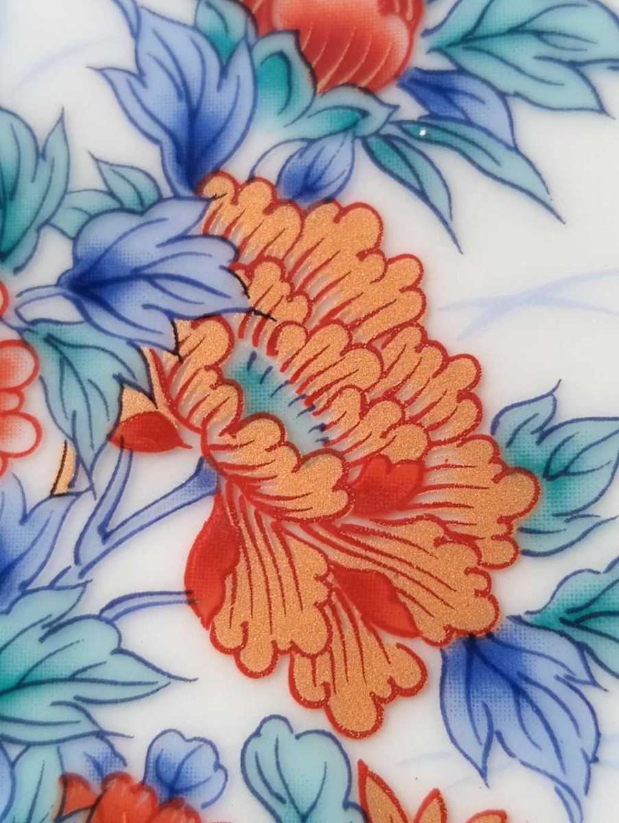 Vintage 1970s Circle Five Kinsei (Respectfully Made) Japanese Imari Peacock Plate