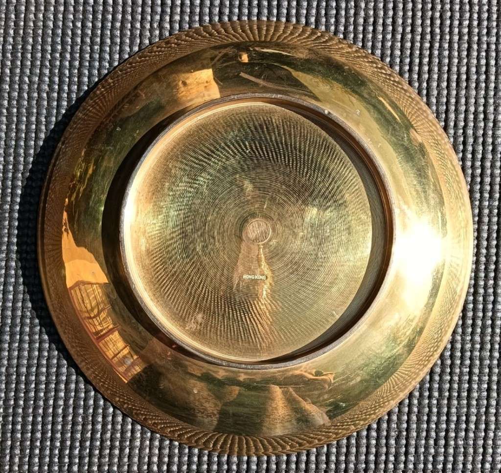 Chinese Heavy Solid Brass Good Fortune Bowl