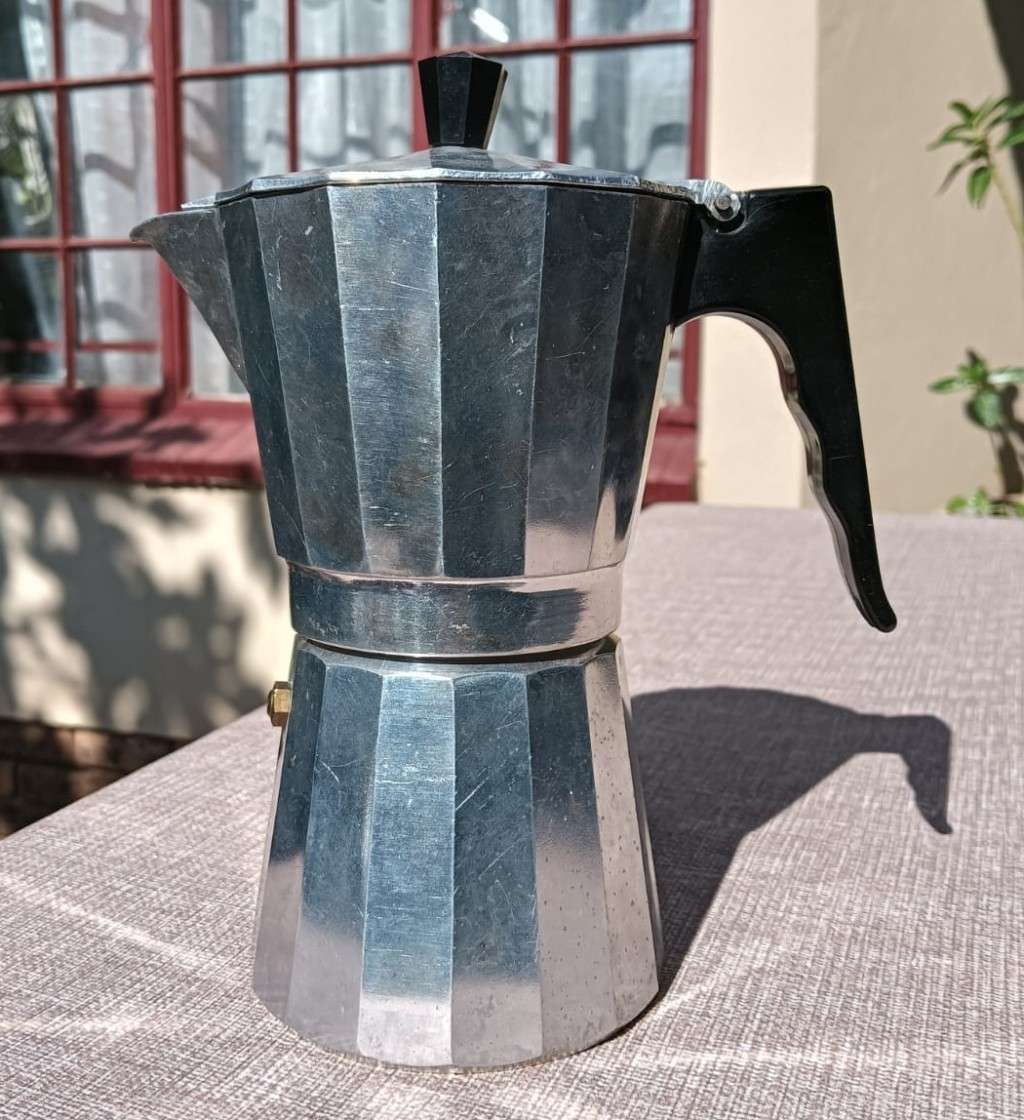 Vintage Aluminium Italian Expresso Coffee Maker (6 cup) Complete